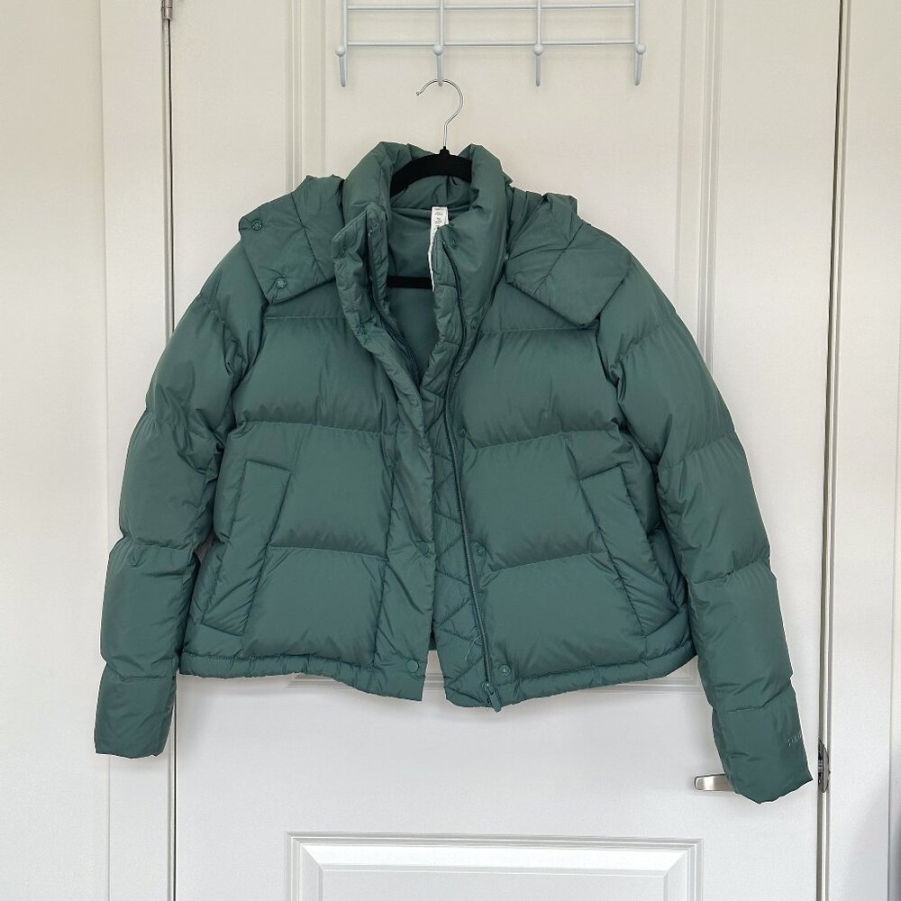 Lululemon Wunder Puff Cropped Down Jacket | medium forest | Size: 6